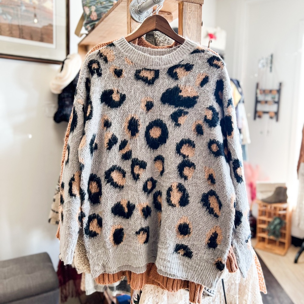 Reborn Leopard Print Sweater